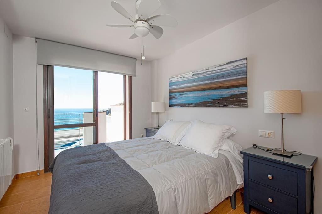 Sunny House With Great Sea Views, 3 Terraces, Private Heated Pool And Sauna La Herradura  Dış mekan fotoğraf