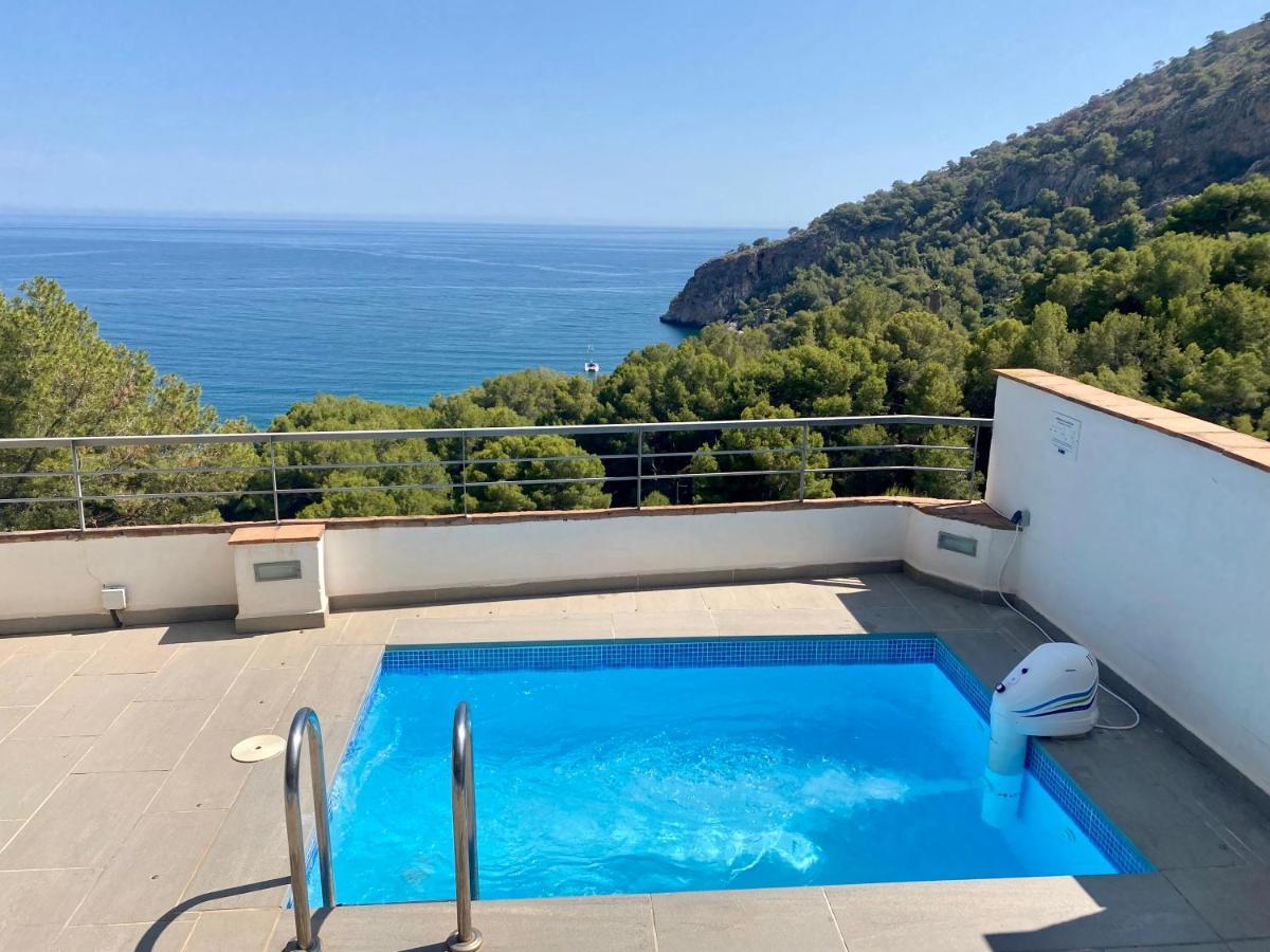 Sunny House With Great Sea Views, 3 Terraces, Private Heated Pool And Sauna La Herradura  Dış mekan fotoğraf
